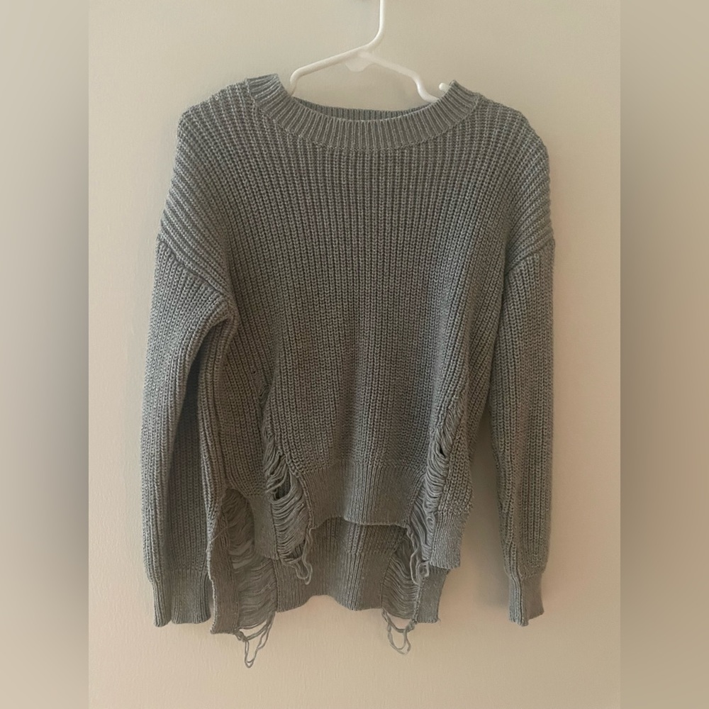 Grey deconstructed sweater